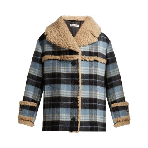 miu miu green plaid jacket|Luxury Women's Coats and Jackets .